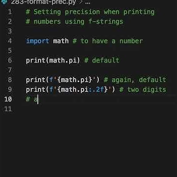 If you print a floating-point number using f-strings, you can easily ...