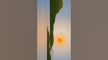 🌄Beautiful calm evening scene in alone sea mountainous site animated transition