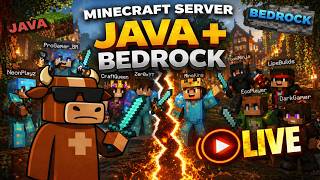 Jogando com os inscritos Java e Bedrock - Minecraft
