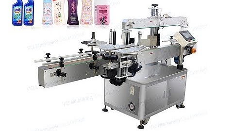 Good price double side sticker labeling machine for body wash shampoo bottle labeler