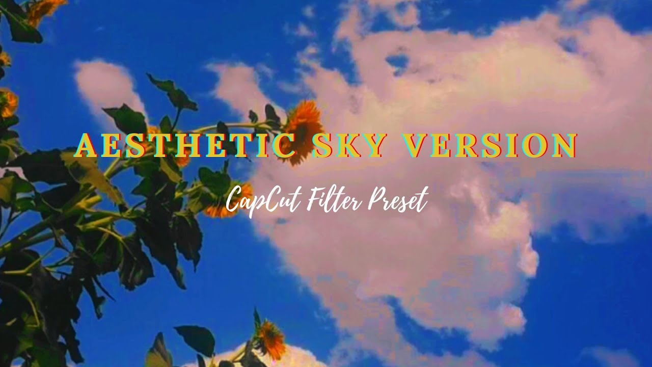 Aesthetic Sky Filter Tutorial Capcut Filter Preset YouTube