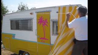 Hanging a Vintage Trailer Awning by Yourself
