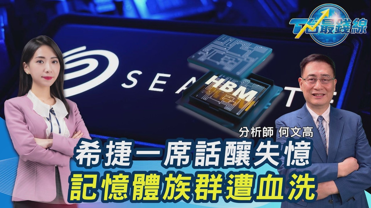 希捷一席話釀失憶? ｢南亞科.華邦電.群聯.旺宏｣跌停 台股殺716點20260519｜#主播張蕙纖 #分析師何文高 ｜T台最錢線 PODCAST｜TVBS新聞 @TVBSNEWS01