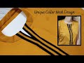 Collar Kurti Neck Design with V Placket/Unique Front NECK DESIGN Easy Cutting and Stitching