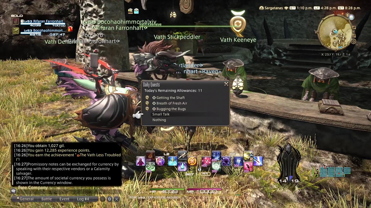 Final fantasy XIV 3.0 Heavensward  Vanu Vanu Beast Tribe Quests and Vath beasttribe quests