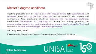 M&D Research Training Workshop - What examiners expect in a dissertation and thesis - Prof Gumbo