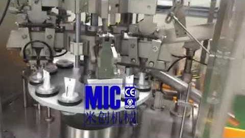 MIC-R60 soft tube filling sealing machine with punching part