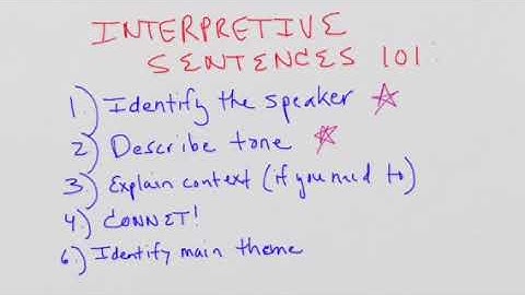 Interpretive writing