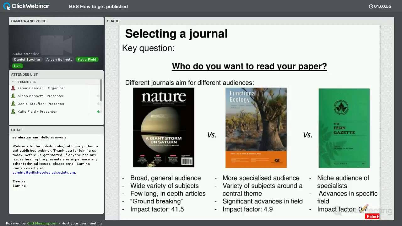 BES Webinar: How to get published