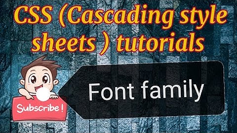 Font family in css|| CSS tutorials in telugu
