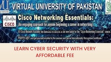 Vu Cisco | Cyber Security Courses By VU| Cisco Networking 2021