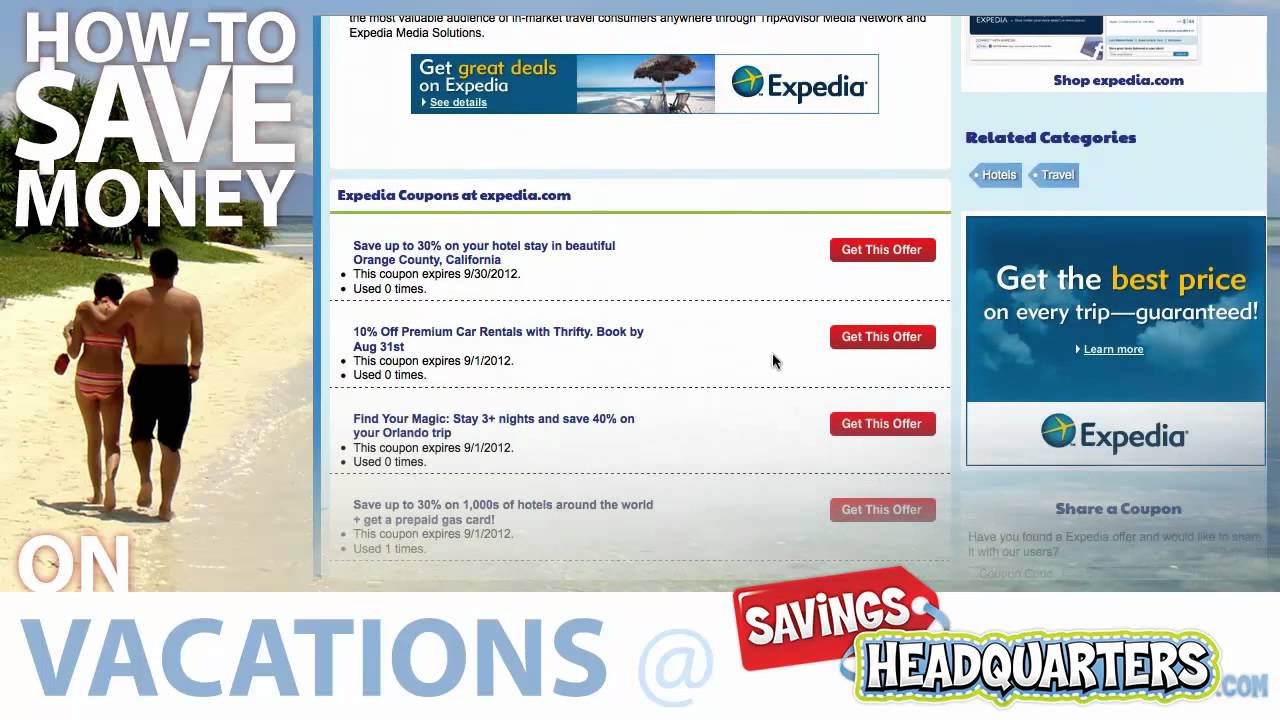 How to Save on Vacations with Expedia Coupons YouTube