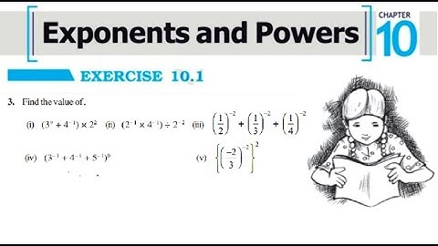 Exponents and Powers Class-8 Exercise 10.1 Q3 | Find the value of.(i) (3° + 4– 1) × 22