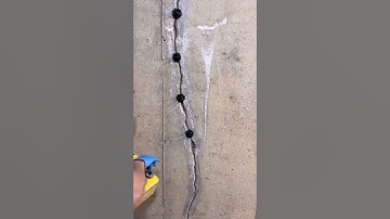 FOUNDATION CRACK REPAIR! Easy Fix. #diy #construction #tools