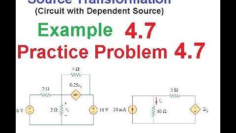 Source Transform || Example 4.7 || Practice Problem 4.7 || LCA 4.4 (2)(English)
