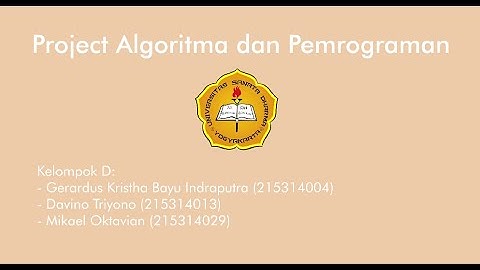 Project Algoritma dan Pemrograman