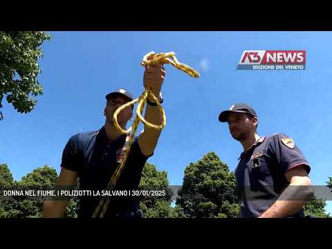 DONNA NEL FIUME, I POLIZIOTTI LA SALVANO | 30/01/2025