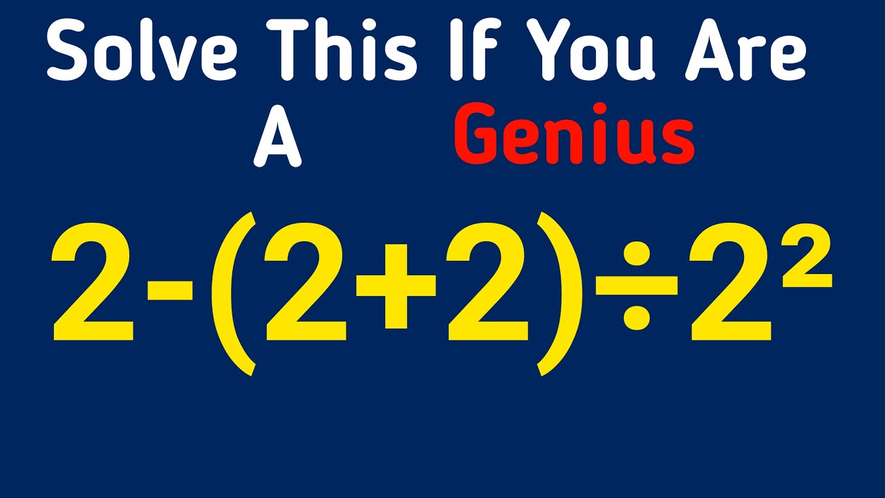 Most People Get This Tricky Math Question Wrong - YouTube