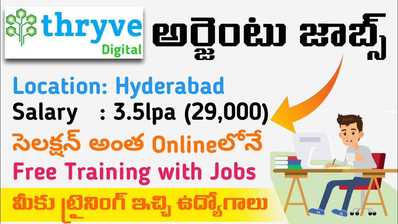 thryve company jobs in hyderabad Hydrabad jobs telugu Freshers