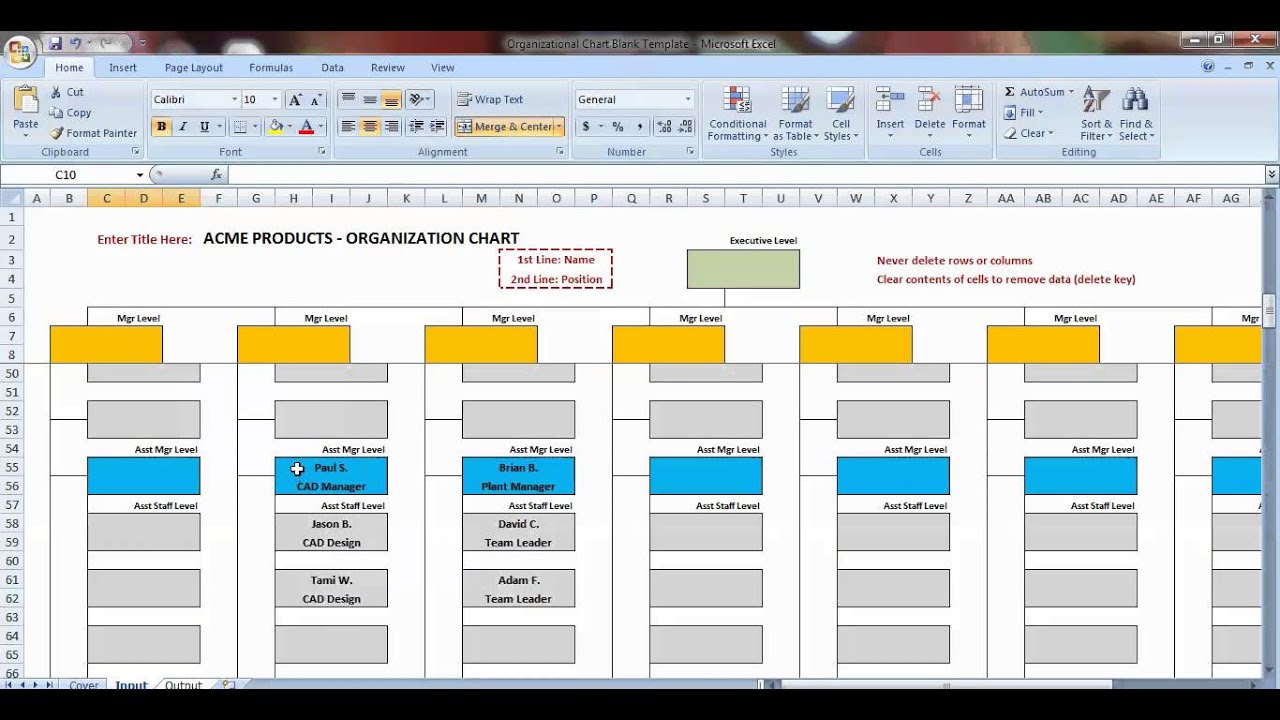 Org Chart In Excel