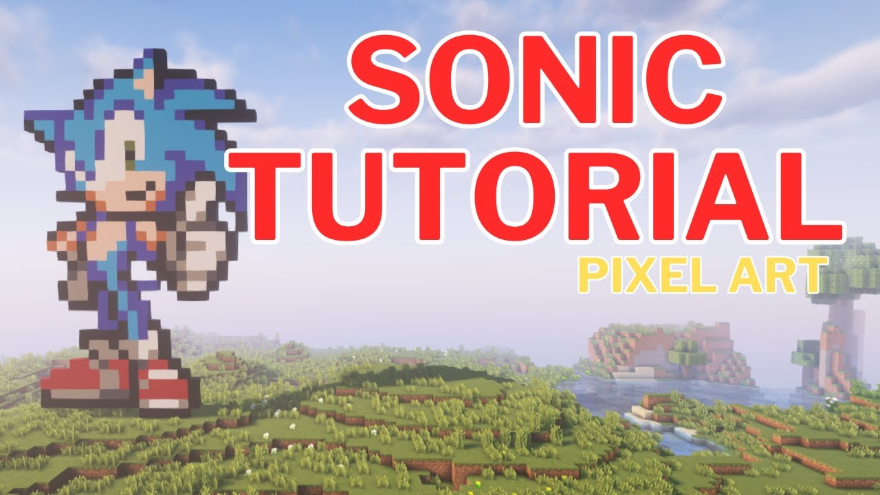 TUTORIAL DE COMO FAZER O SONIC NO MINECRAFT PIXEL ART - YouTube