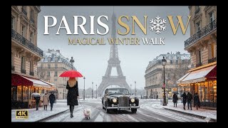 ❄️ Heavy Snow in Paris 🇫🇷 2026 | Iconic Landmarks Blanketed in White 4K