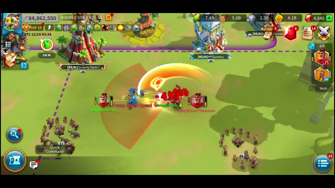 Bai Qi / William Wallace vs Bai Qi / Liu Che (BQ/WW vs BQ/LC) ROK - Rise of Kingdoms