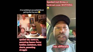 Spoiled brat mad they ain’t get their way#funnykids #spoiledbrat #parentlife #tantrum#letsgoletsgrow