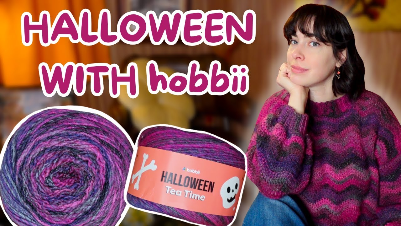 hobbii HALLOWEEN tea time YARN *crochet ripple sweater*