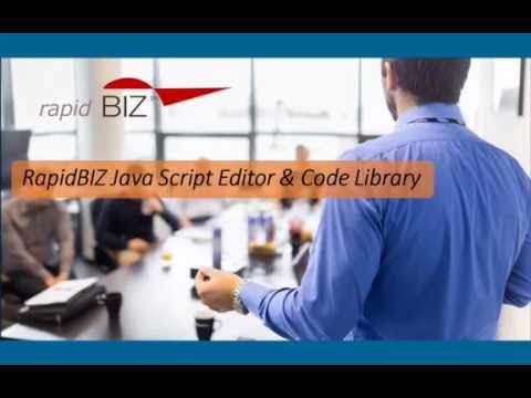RapidBIZ JavaScript Editor & Code Library
