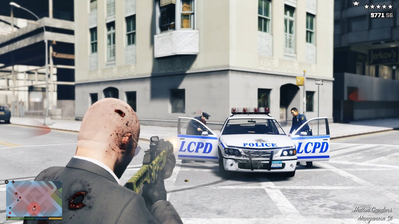 GTA V Liberty City Police Station Rampage + Epic 6 Star Wanted Escape ...