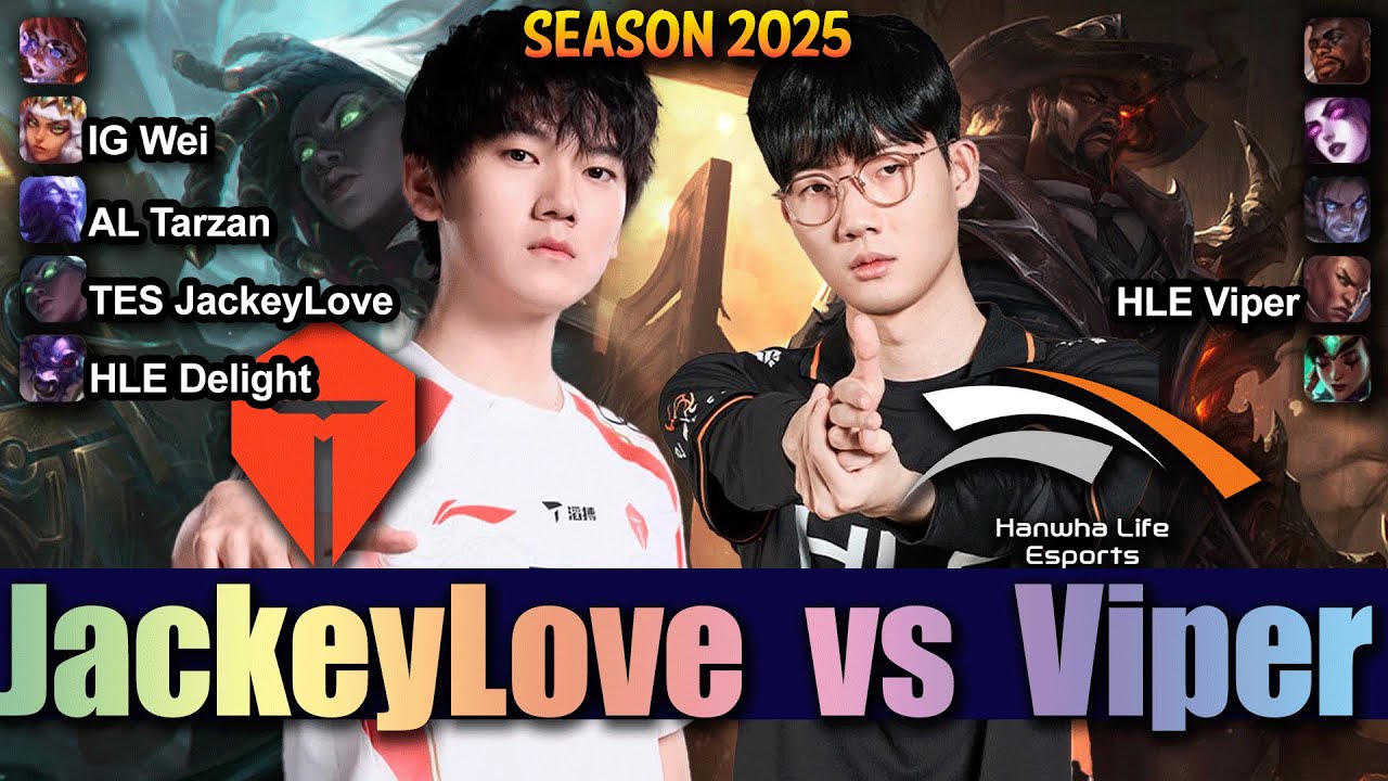 TES JackeyLove vs HLE Viper - JackeyLove SENNA vs Viper LUCIAN ADC - Patch 25.18 KR Ranked | lolrec