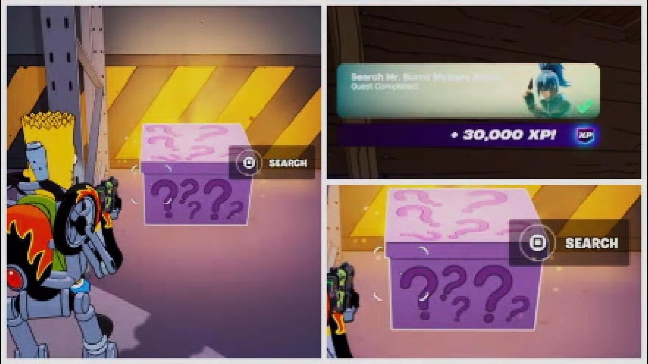 Легко находите и ищите таинственные коробки мистера Бернса — квест Fortnite Simpsons Kickstart