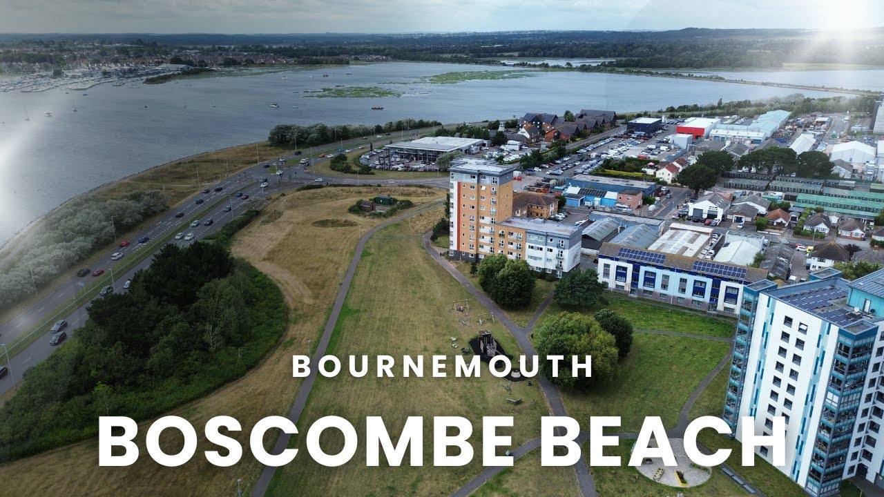 UK 🇬🇧 | Boscombe Beach Drone Tour | Bournemouth Coastline Aerial Views