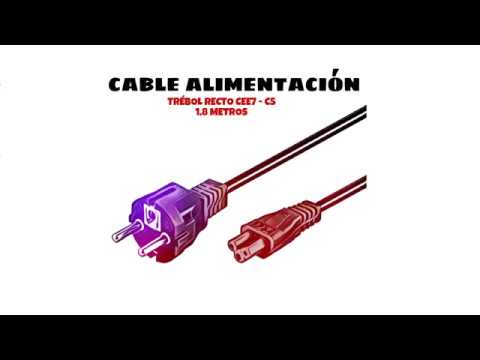 Video de Cable alimentacion Trebol recto CEE7 -  C5 1.8 M Negro