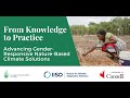 From knowledge to practice advancing genderresponsive naturebased climate solutions