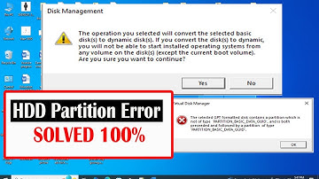 Solution Hard Disk Partition Error - Convert the Selected Basic Disk / GPT Formatted Disk