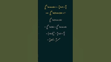 Integral of ln(2cosx) from 0 to π/4