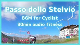 【作業用BGM：30分】Passo dello Stelvio Descent - ステルヴィオ峠下り 【スプリント30分ローラー台トレーニング用動画】