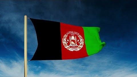 Afghanistan Flag Slider Style. Waving In The Win With Cloud Background Animation Stock Animation