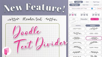 How to add Doodles and Text Dividers to your H1 Header- Planify Pro