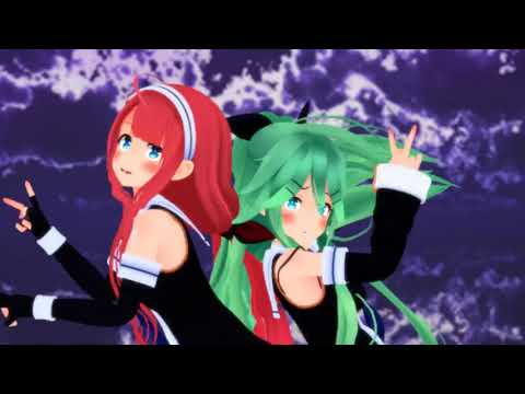 【MMD】江風と山風でDivetoBluedance