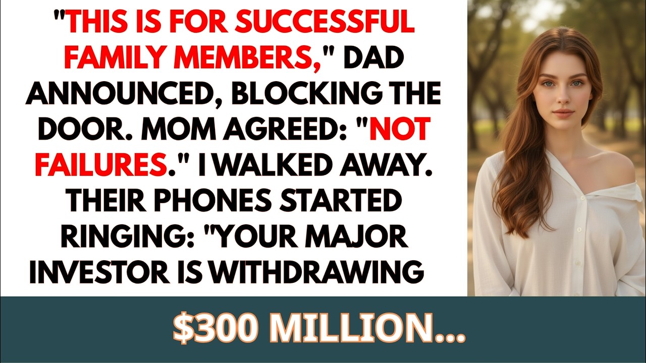 Family Kicked Me Out Of Company Meeting   I'm Their Only Profitable Investment