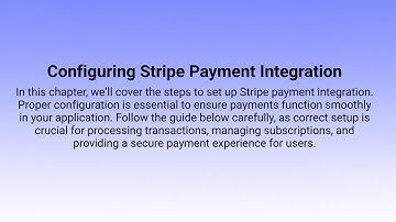5. Configuring Stripe Payment Integration | API keys