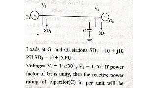 Power system problem 01 (Reactive power compensation).