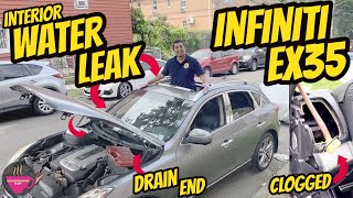 Infiniti EX35 Sunroof Water leak cabin issue (Clogged Drain)- Viewer Request #sunroofleak #ex35