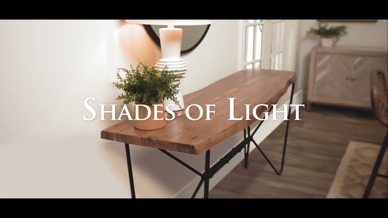 Console Table (Metal & Natural Wood Tabletop - Home Décor) | Shades of Light