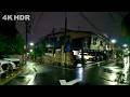 [ASMR] Rainy Night Walk in Bunkyo City Hidden Backstreets of Old Tokyo | Japan | 4K/HDR