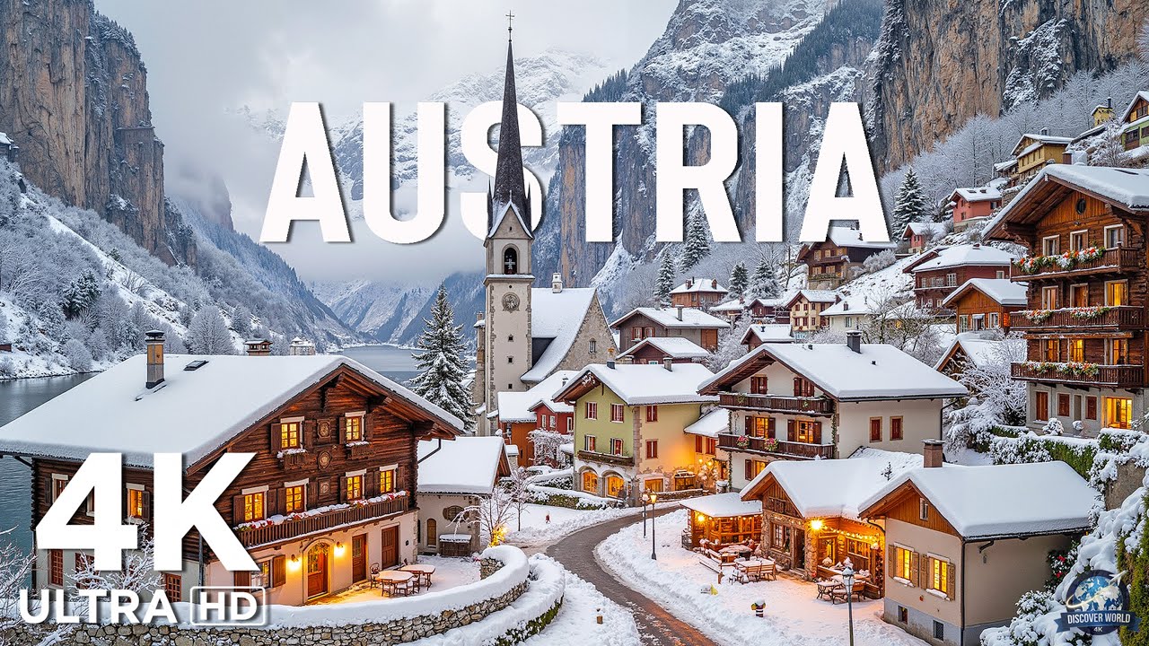 Austria 4K ❄️ Winter Wonderland – Discover Timeless Alpine Towns, Cozy Chalets & Winter Calm