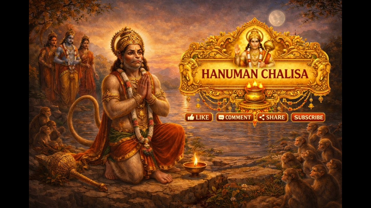 हनुमान चालीसा | Hanuman Chalisa Calm Devotional Fusion | Tanpura Bansuri Meditation Bhajan